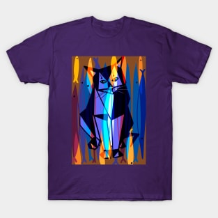 Cat With Packed Sardines in Blue Colorway T-Shirt